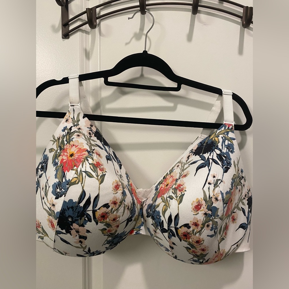 Cacique floral print bra. 46DDD.